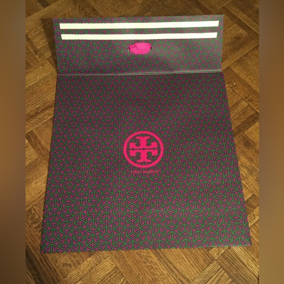 Tory Burch Shopping Bag Lot of 8 - pink bows purple & green pattern - Picture 6 of 6